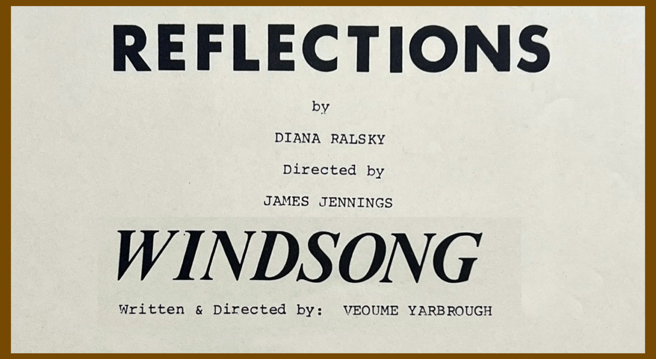 2 one-act plays Reflections and Windsong